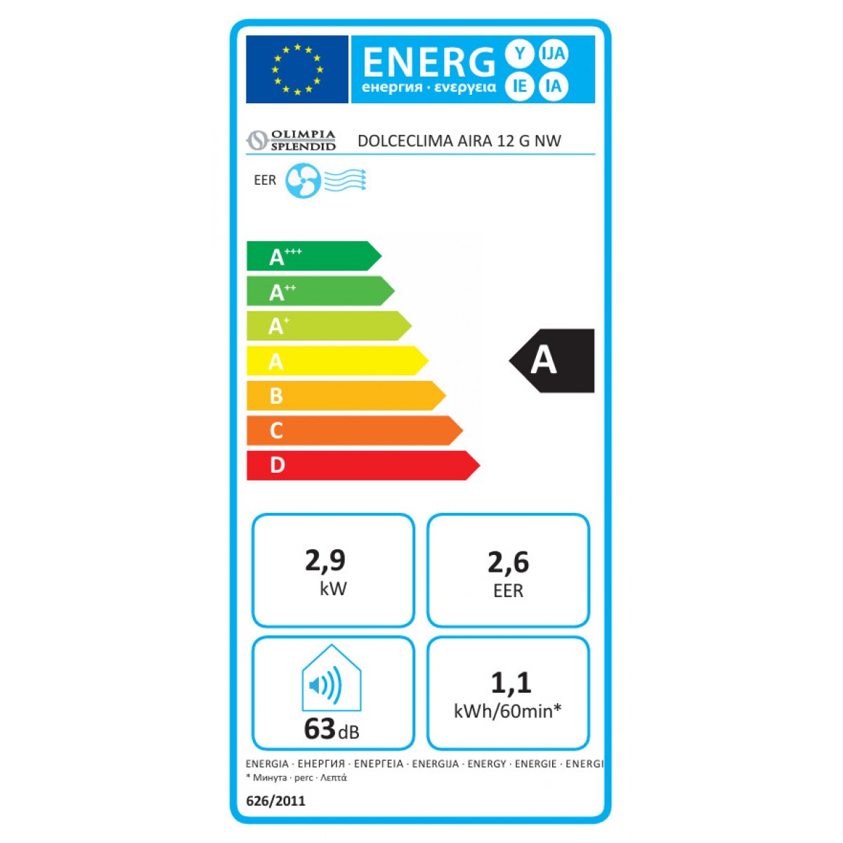 Aparat de aer mobil Olimpia Splendid Dolceclima AIRA 12 G Wi-Fi