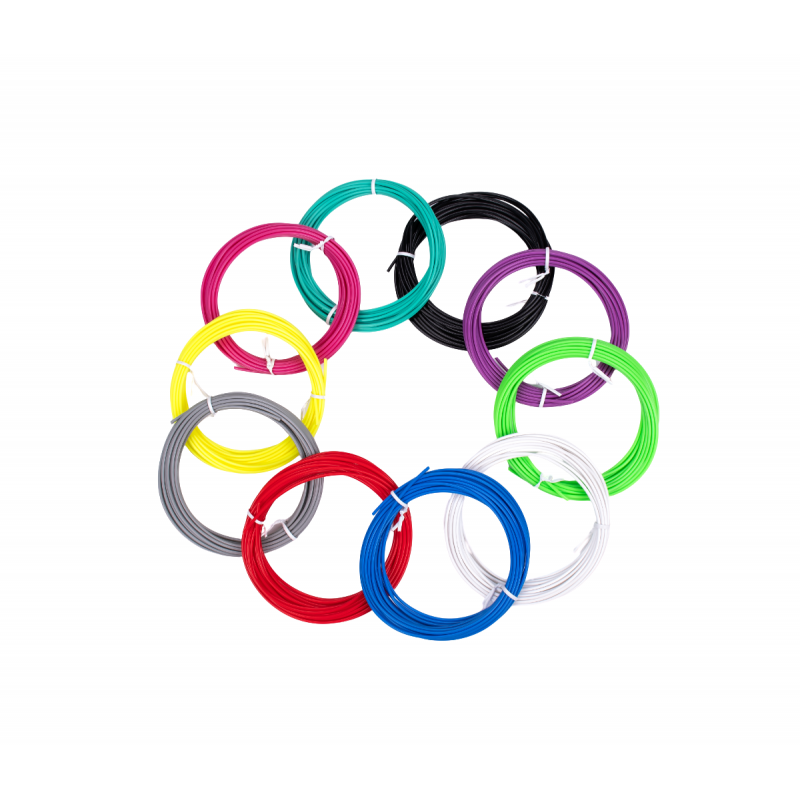 Filamente de schimb AERIUM pentru pixuri 3D, 1,75 mm PLA, 5 metri × 10 culori