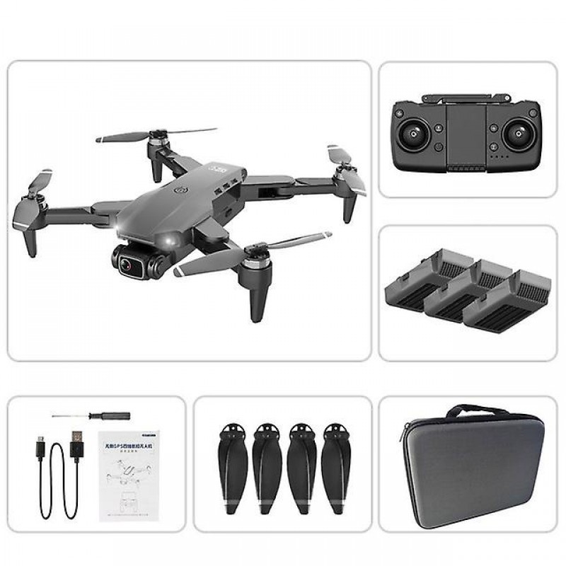 Dronă AERIUM L900 GPS 4K neagră - 3 baterii