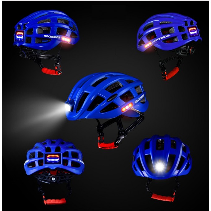 Cască AERIUM ROCKBROS Ultralight cu lanternă cu LED neagră