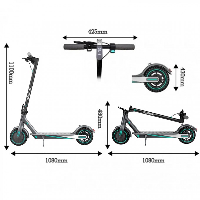 Trotinetă electrică AERIUM T350 PRO albastră