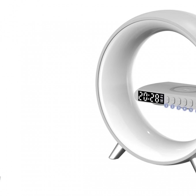Boxă Bluetooth cu încărcător wireless AERIUM W15 LED APP albă