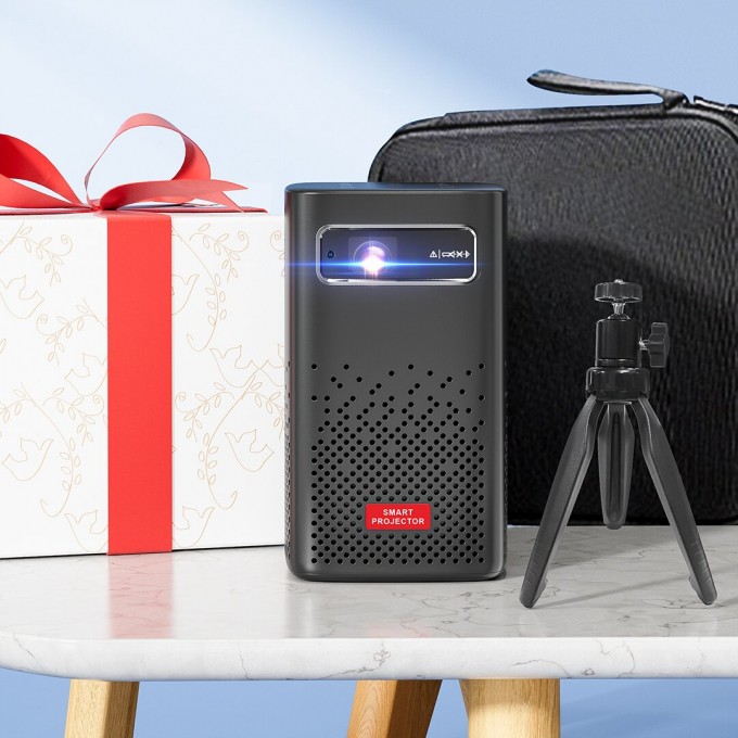 Miniproiector portabil cu baterie AERIUM P8000 DLP Wi-Fi Super Bass