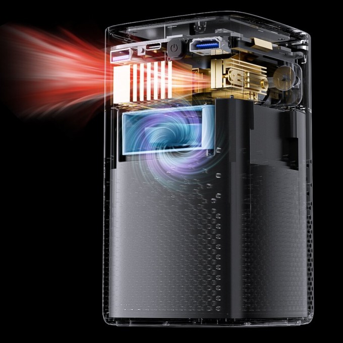 Miniproiector portabil cu baterie AERIUM P8000 DLP Wi-Fi Super Bass