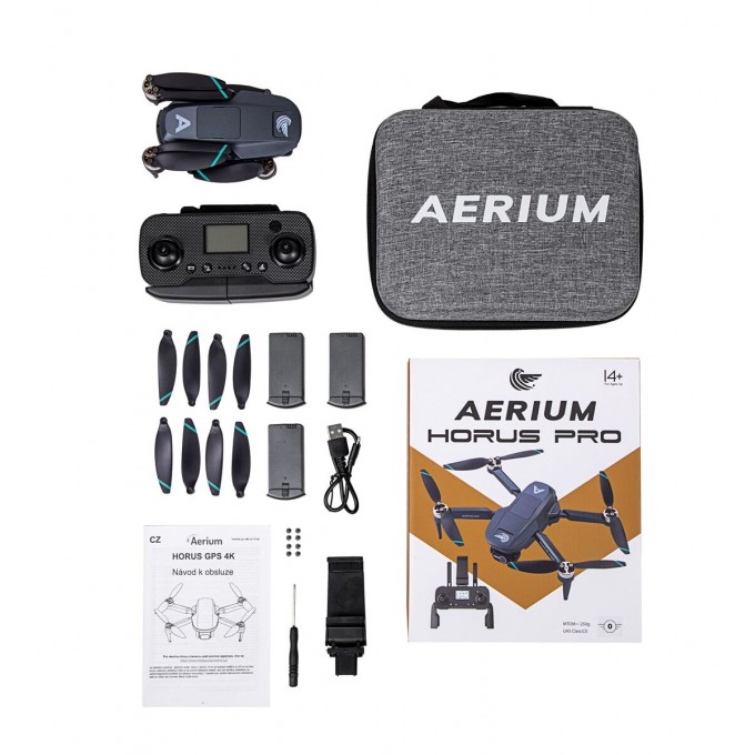 Dron AERIUM HORUS PRO GPS 4K - 3 baterii
