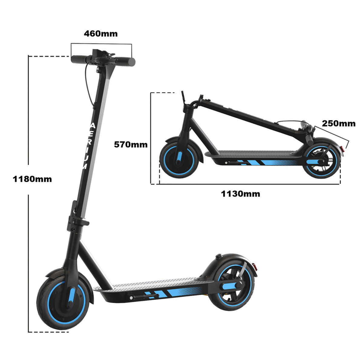 Trotinetă electrică AERIUM MaxRide T500 albastră Trotinetă electrică AERIUM MaxRide T500 albastră