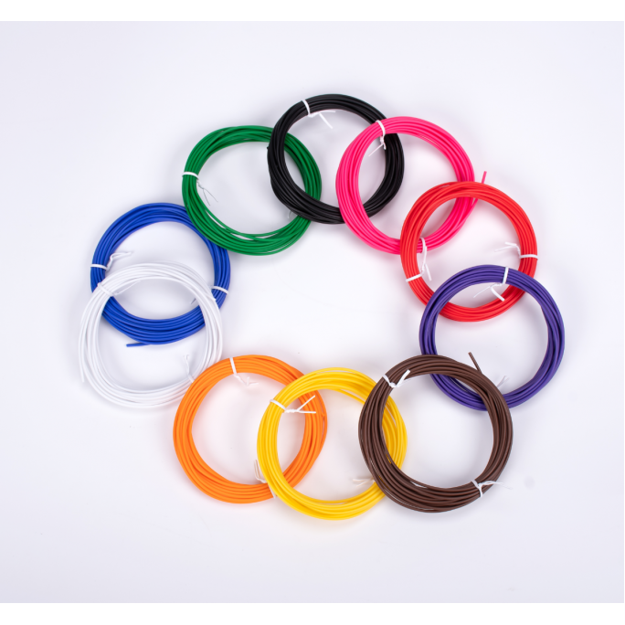 Filamente de schimb AERIUM pentru pixuri 3D, 1,75 mm PCL, 5 metri × 10 culori Filamente de schimb AERIUM pentru pixuri 3D, 1,75 mm PCL, 5 metri × 10 culori