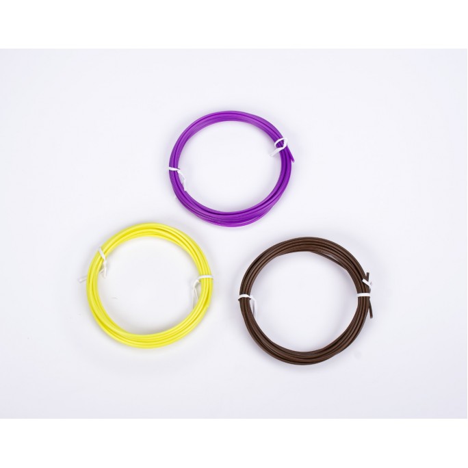 Filamente de schimb AERIUM pentru pixuri 3D, 1,75 mm PLA, 3 metri × 3 culori Filamente de schimb AERIUM pentru pixuri 3D, 1,75 mm PLA, 3 metri × 3 culori