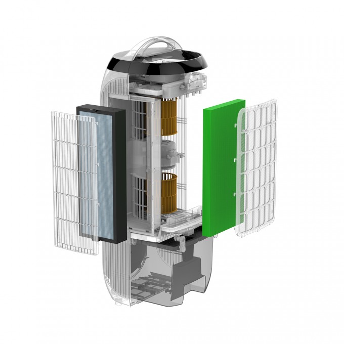 Răcitor de aer, purificator de aer, umidificator și ventilator AERIUM TotalCare 4-în-1 H13WIFI