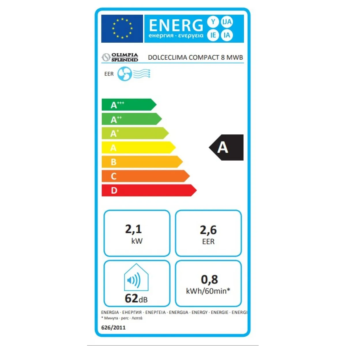 Aparat de aer mobil Olimpia Splendid Dolceclima Compact 8 MWB