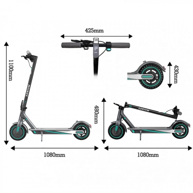 Trotinetă electrică AERIUM T350 PRO albastră