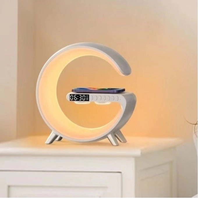 Boxă Bluetooth cu încărcător wireless AERIUM W15 LED APP albă