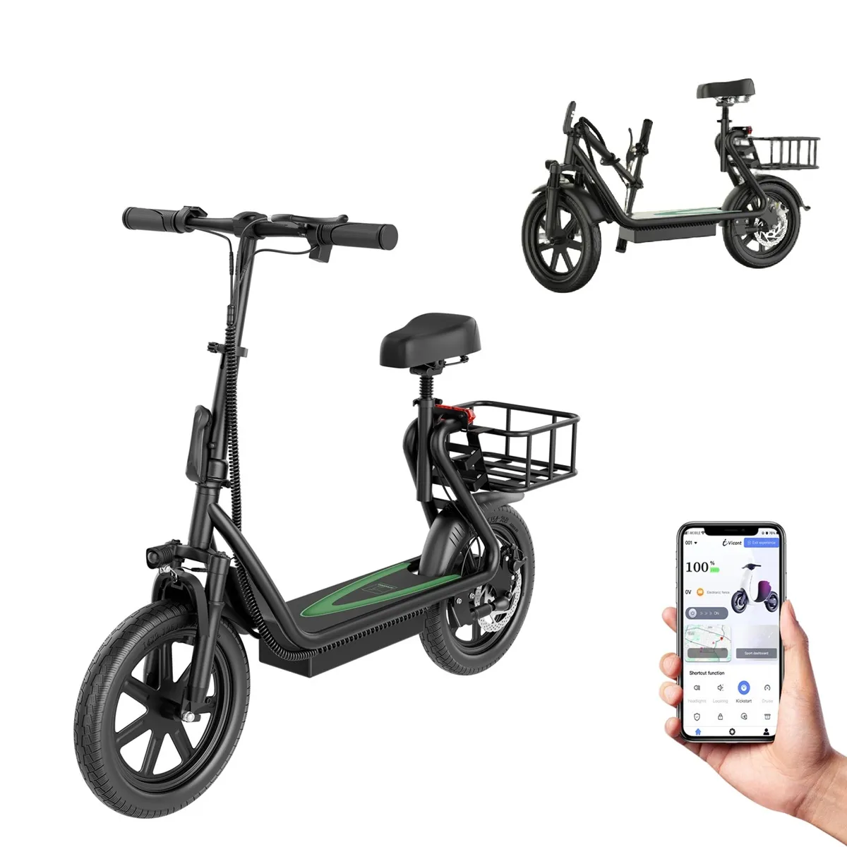 Trotinetă electrică AERIUM AOVO PRO COMFORT V2 neagră